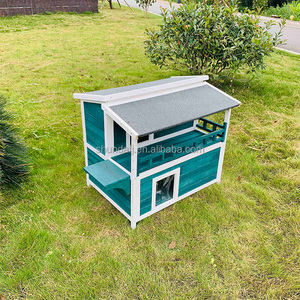 SDCH009 친환경 모던 전나무 고양이 집, 방수 지붕, 정원, 뒷마당, 농장용 애완동물 집, 견고한 원목 버튼 - Product Image 3