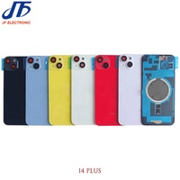 Pour iPhone 14 14 Plus, Vitre Arrière avec Cadre, Plaque Métallique et Anneau Magnétique