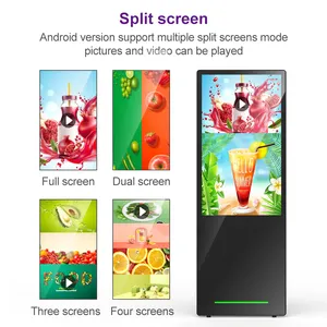 Ultra Thin Digital Signage 43 Inch Portable Digital Signage Indoor Advertising Player A Type Smart Touch Android Battery Powered LCD Digital Poster