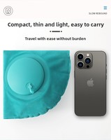 Oreiller de voyage gonflable en forme de U portable, doux et confortable, rempli d'air, pour le train, l'avion, les voyages en plein air, avec impression de logo personnalisé