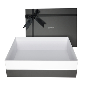 Tùy Chỉnh Màu Sắc In Logo Sang Trọng Màu Đen Nắp Và Cơ Sở Với Cổ Bao Bì Các Tông Ribbon Hộp Quà Tặng - Product Image 5