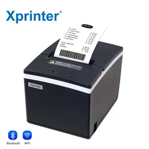 Xprinter XP-E260L impressora preta do receptor qr, impressão de código com cortador automático 80mm impressora térmica