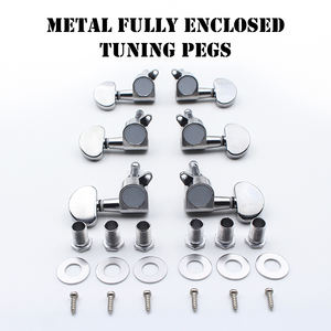 Perilla de guitarra acústica popular Ángulo de inclinación Cabeza de máquina Oro 6 unids/set Clavijas de afinación de guitarra de metal y plástico Precio al por mayor - Product Image 3