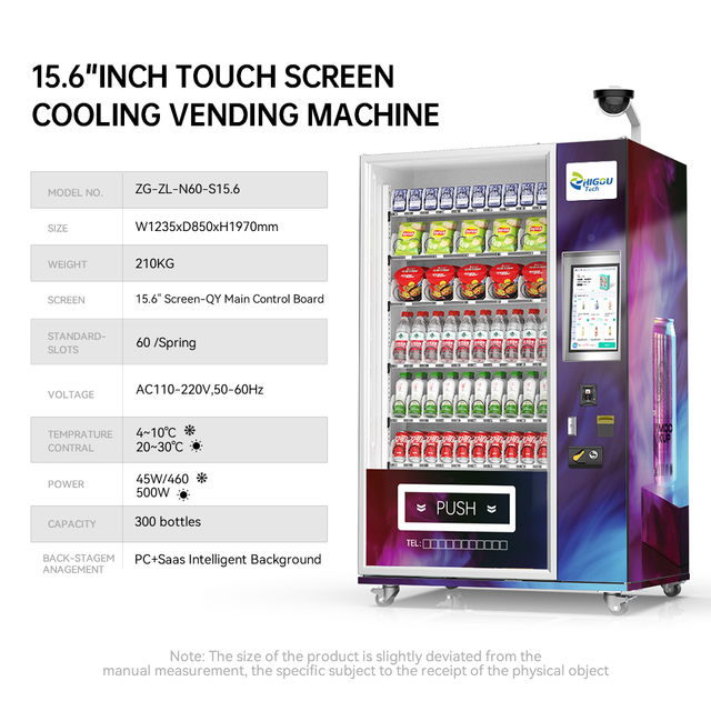 Smart Combo Vending Machine - 24H Cashless Payment Snack Drink Dispenser