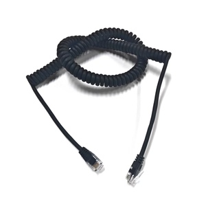 Cordon de téléphone haute élasticité RJ12 RJ11 RJ10 RJ22, 28 AWG 6P6C, gaine PU, câble spiralé rond, rallonge en spirale - Product Image 1