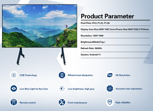 Màn hình LED TV quảng cáo khổng lồ độ phân giải cao P0.9 P1.25 P1.56, kích thước 108/136/163 inch, dùng cho phòng họp - Product Image 2