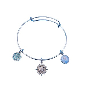 Bracelet en alliage flocon de neige, design creux en nickel brillant, bijoux pour enfants, cadeau - Product Image 5
