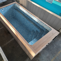 Jardin Bois Petite Cour Piscine Conteneur Fibre de Verre Commercial Spa Piscine Piscina Piscine Hors Sol 5 Pieds de Profondeur