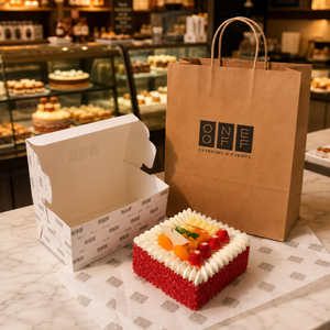Juego de Empaque para Panaderí<span class=keywords><strong>a</strong></span> de Papel Kraft Reciclado Ecológico de Lujo, Resistente al Agua, con Logotipo Personalizado, Caja Plegable <span class=keywords><strong>a</strong></span> Prueba de Grasa para Pasteles y Chicles - Product Image 1