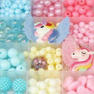 Kit de cuentas para niños al por mayor, pulseras hechas a mano, cuentas acrílicas para niñas, accesorios de joyería - Product Image 3