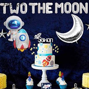 Ballons d'halloween thème espace Man, banderole d'astronaute, décorations pour fête d'anniversaire de bébé 2e anniversaire, ensemble 604 - Product Image 3