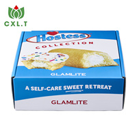 Boîtes alimentaires en carton ondulé personnalisées pour l'expédition de biscuits et de gâteaux, avec pelliculage brillant et gaufrage