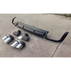 Kit carrosserie pour <span class=keywords><strong>AUDI</strong></span> <span class=keywords><strong>A6</strong></span> 2019-2020 Kit carrosserie mise à niveau vers le style RS6 comprenant pare-chocs avant lèvre arrière tuyaux d'échappement calandre ABS - Product Image 2