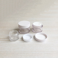 Pot vide en PETG blanc 3g 5g avec couvercle à vis pour soins de la peau