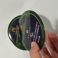 Kode QR dinamis disesuaikan logo kode QR pelat NFC PVC akrilik dudukan NFC pelat ulasan Google