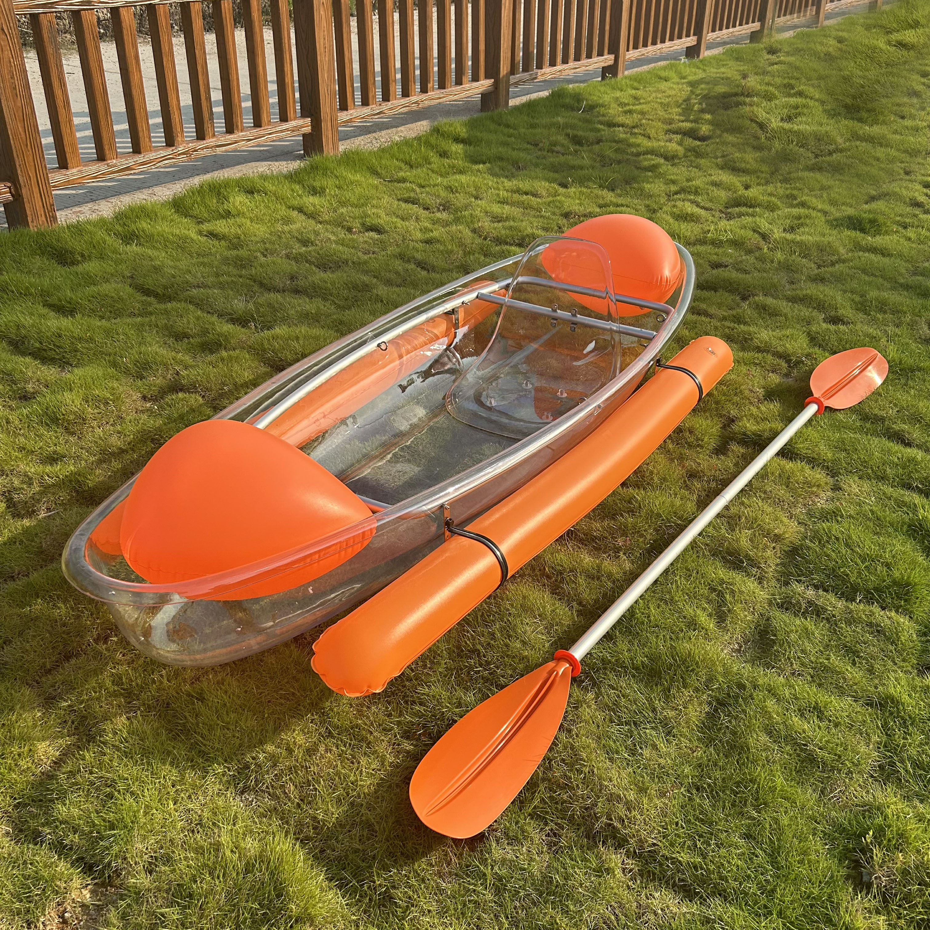 Ponton latéral simple pour bateau, orange, flottabilité 100 kg.