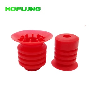 Ventouses en silicone de qualité alimentaire GL28-11 pour sacs d'emballage souples, ondulées, vert/blanc, horizontales/verticales - Product Image 2