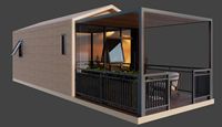 Maison préfabriquée Boxspace à toit triangulaire, mini-maison triangulaire, maison préfabriquée moderne en conteneur, maisons conteneurs