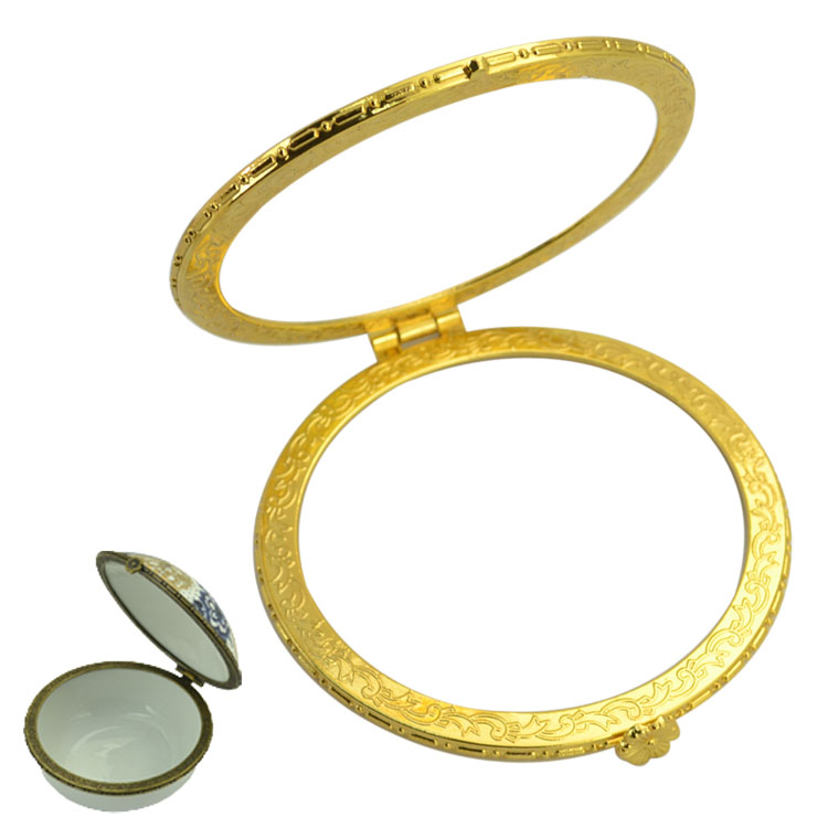 Зажим с рамкой в комплекте для ювелирных изделий из гусиного яица или керамики и дерева, круглое кольцо с застежкой и петлей