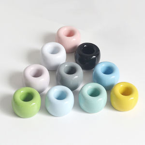 Support de brosse à dents en céramique miniature nordique en gros, forme ronde, en ensembles de salle de bain colorés - Product Image 2