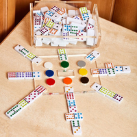 Train mexicain — dominos, ensemble de 12 dominos, en acrylique transparent, pour adultes, nouvelle collection