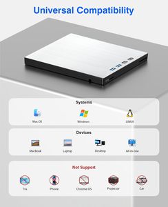 Lecteur de disques Blu-ray externe USB 3.0 Type-C, graveur mince et portable, lecteur BD/<span class=keywords><strong>DVD</strong></span>/CD, prend en charge les disques BD 100 Go, compatible avec Windows, Mac, Linux - Product Image 5