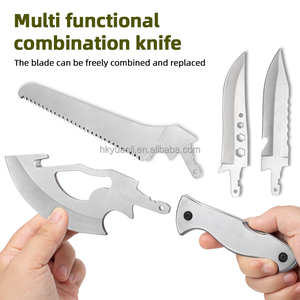 มีดอเนกประสงค์ สแตนเลสสตีล ปรับแต่งได้ตามต้องการ OEM/ODM มีดแคมป์ปิ้งอเนกประสงค์ EDC มีดเอาตัวรอดกลางแจ้ง DIY - Product Image 2