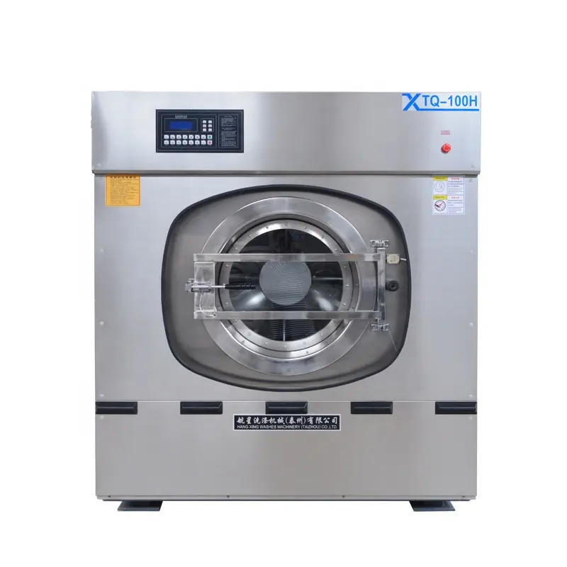 Heavy duty large 100kg capacity industrial fully automatic hotel front loading stainless steel laundry washing machines prices