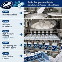 Custom Halal Long-lasting SugarFree Mint Candy Bulk Strong Cooling Peppermint Vitamin Private Label Tablet Natural Xylitol Mints