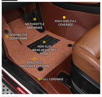 Nouveaux Produits Tapis de Sol de Voiture de Luxe 5D Double Couche en Cuir pour Cobalt Ouzbékistan