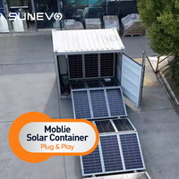 Cube solaire mobile 100 kW 200 kW, système solaire conteneurisé prêt à l'emploi avec certifications TUV CE pour l'électricité industrielle portable