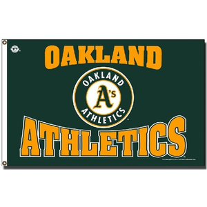 ธงทีม MLB โรงงานจีนขายส่ง ธงพิมพ์สองด้านขนาด 3x5 ฟุต ธงกลางแจ้งทีมโอ๊คแลนด์ แอธเลติกส์ พร้อมห่วงโลหะ 2 จุด - Product Image 6