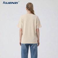 T-shirt pour femme Kuenzi, personnalisé avec logo, col rond, manches courtes, 100% coton, 270GSM, coupe ample, épaules tombantes