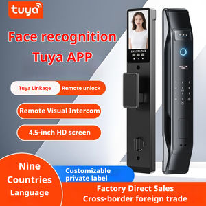 Serrure intelligente Serrure intelligente noire Wififingerprint Porte 2025 Wifi Tuya Serrure de porte intelligente avec caméra et empreinte digitale <span class=keywords><strong>pour</strong></span> les hôtels - Product Image 2