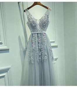 חתונה כלה שמלות ארוך Ropa Verano נצנצים שמלות נשים ליידי אלגנטי מפלגה באיכות גבוהה שמלת ערב סקסי - Product Image 4