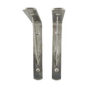 Soportes de Pared de Acero Inoxidable, Resistentes, en Ángulo de 90 Grados, 2 Piezas, Plateados - Product Image 1