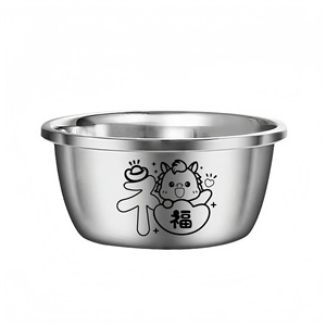 Juego de tazones para mezclar de acero inoxidable, duraderos, aptos para alimentos, lavables en lavavajillas, para hornear, ensaladas, sopa, almacenamiento, Chaozhou, China - Product Image 3