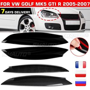 2 Piezas/Juego de Cubiertas Decorativas para Faros Delanteros, Color Negro, para VW Volkswagen GOLF MK5 GTI R 2005 2006 2007 - Product Image 1