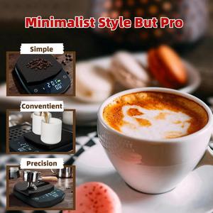 Trend Coffee Scale Sets Rectangle ABS Shell Tray Espresso Modes Type-C Charging Digital <b>Kitchen</b> Palm <b>Timer</b> 2kg Capacity Battery - Product Image 5