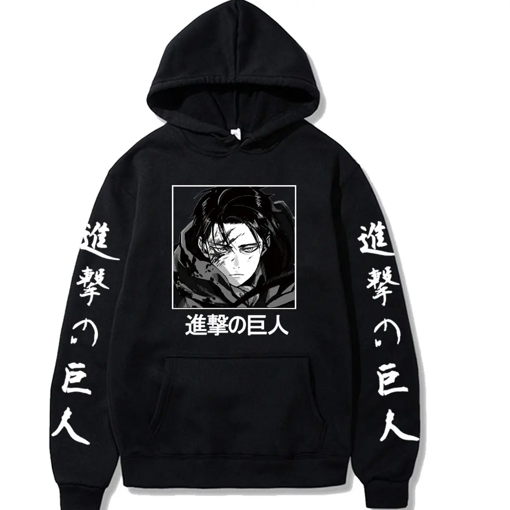 Hot-selling Attack On Titan Anime Hoodie Ackerman Hooded Sweater Women's Men's Unisex Casual Loose Pullover Spring Clothes