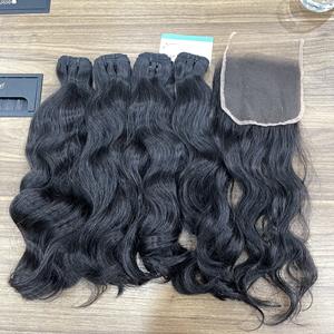 Prêt à Expédier Cheveux Humains Non Traités de Haute Qualité, Fournisseurs de Paquets de Cheveux Bruts Ondulés Noirs Profondes - Product Image 1