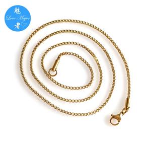 Joyería de acero inoxidable chapada en oro, collar de Venecia de cadena fina para mujer, regalo de joya de moda - Product Image 2