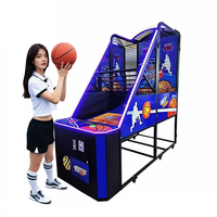 Jeu d'arcade de basket de rue à monnayeur 220V en métal et plastique avec prise en charge de la langue espagnole pour les 6 ans et plus
