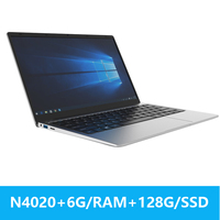 Ordinateur portable avec écran IPS de 14.1 pouces, processeur Intel N4020, 6 go de RAM, 128 go/SSD, 1920x1080 px, IPS, caméra 2MP, OEM/ODM, prix d'usine