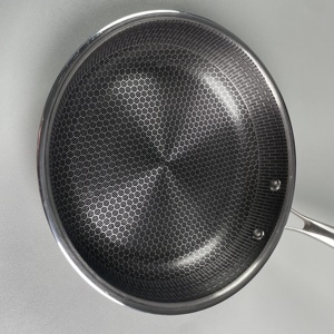 Lüks paslanmaz çelik kızartma tavası ve yapışmaz kek ev mutfak için tava seti gıda sınıfı bal peteği tasarım tencere - Product Image 2