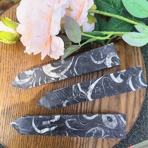 Ammonite <span class=keywords><strong>Fossil</strong></span> <span class=keywords><strong>Shell</strong></span> Point Tower Natürliches Heil kristall Carving <span class=keywords><strong>Craft</strong></span> für Wohnkultur Einzigartig, ca. 6-8 teile/kg - Product Image 2