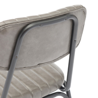 Chaise de salle à manger moderne en PU rembourrée, structure métallique robuste, empilable, pour hôtel, café, banquet, projet commercial