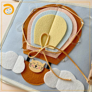 Nouveauté en gros préscolaire fait à <span class=keywords><strong>la</strong></span> main activité Montessori bébé mon premier livre enfants éducatif calme feutre tissu occupé livre - Product Image 4