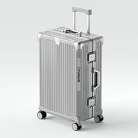 Nouvelle Collection 2024 : Ensemble de Bagages Cabine en Polycarbonate avec Cadre en Aluminium, Valise Rigide à Roulettes et 4 Coins Métalliques