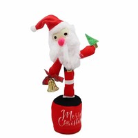 Jouets en peluche cactus dansant et parlant à LED, cadeau de Noël, jouet électrique dansant